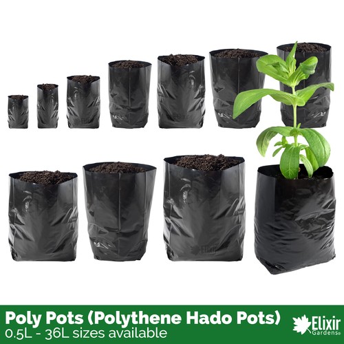 Black poly growbag - black,