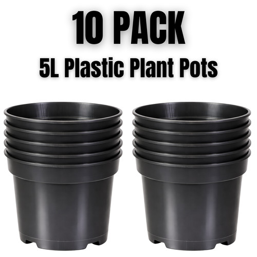 Plastic plant pots - plant, black