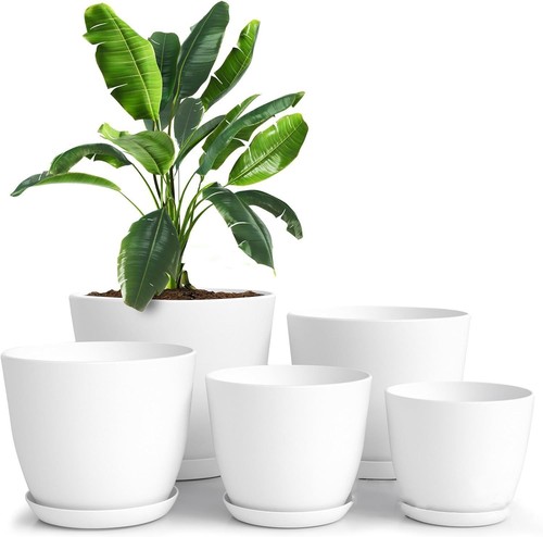 Set plastic plant pots - 5,