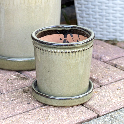 Grey glaze ceramic - grey, pot