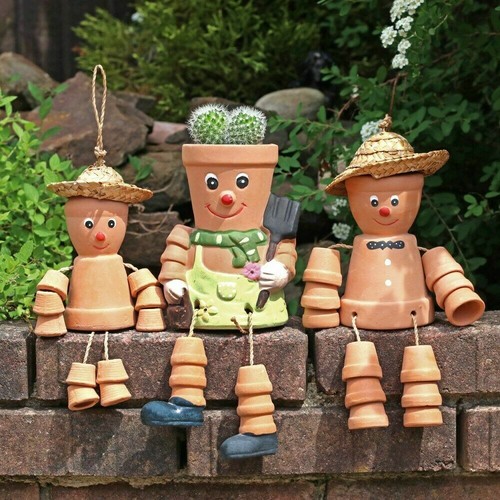 Terracotta pot man - man, plant