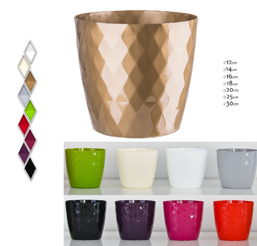 Round crystal houseplant pot - houseplant,