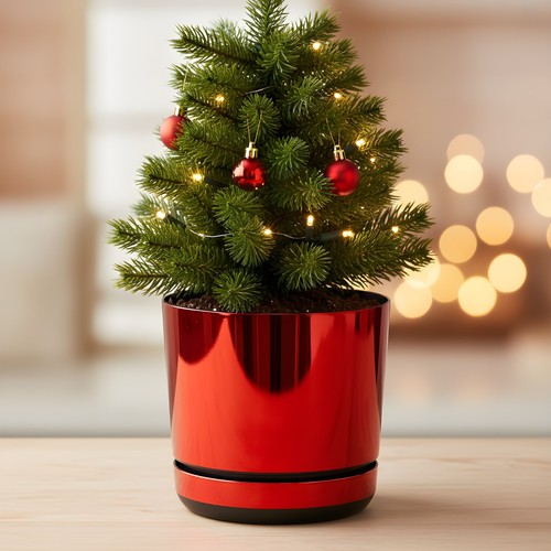 Christmas tree plant pot - plant, in