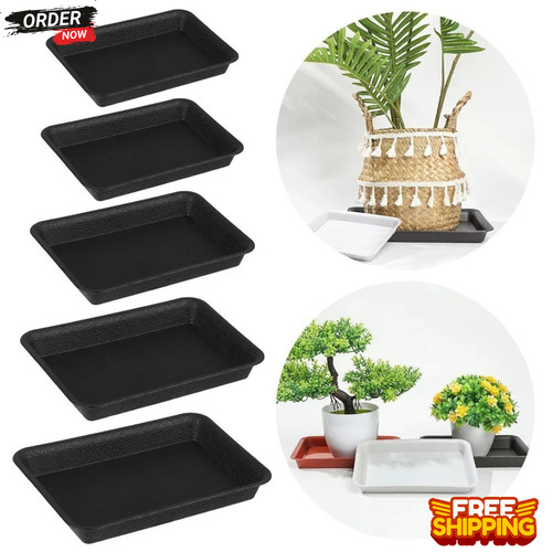 Square black plastic plant pot - square,